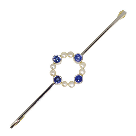Pearl & Sapphire Stock Pin