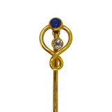 sapphire diamond stick pin