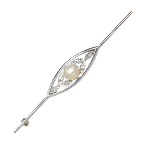 Pearl & Diamond Stock Pin