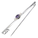 Amethyst & Pearl Stock Pin