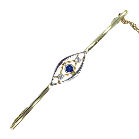 Sapphire and Diamond Stock Pin