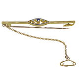 Sapphire and Diamond Stock Pin