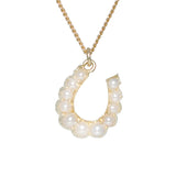 Pearl Horse Shoe Necklace