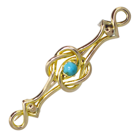 Turquoise Knot Stock Pin