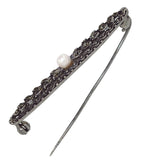 Marcasite & Pearl Stock Pin