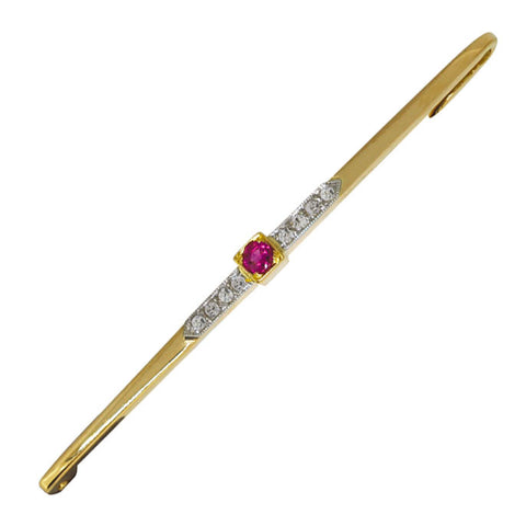 Ruby & Diamond Stock Pin