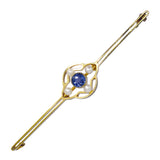 Sapphire & Pearl Stock Pin
