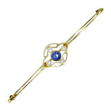 sapphire and pearl stock pin