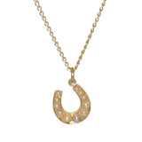 pearl horse shoe necklace