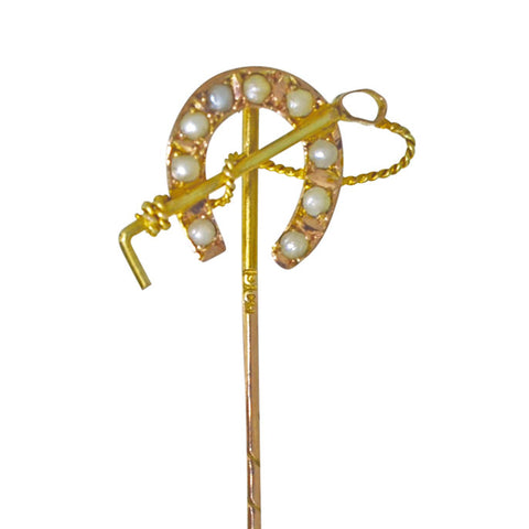 Pearl Horse Shoe Stick Pin