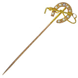 Pearl Horse Shoe Stick Pin