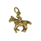 Horse & Rider Gold Charm