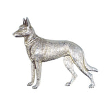 Silver Dog Brooch