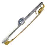 Diamond & Aquamarine Stock Pin