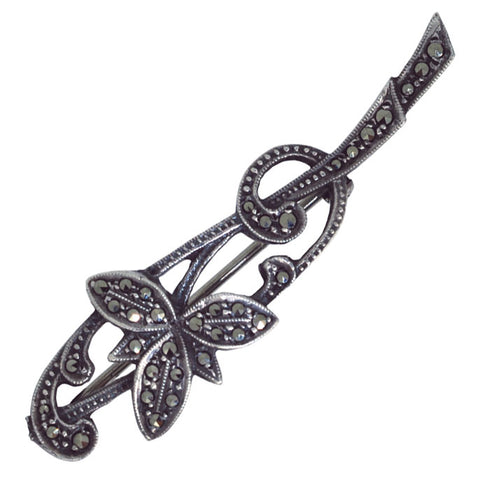 Silver Marcasite Stock Pin