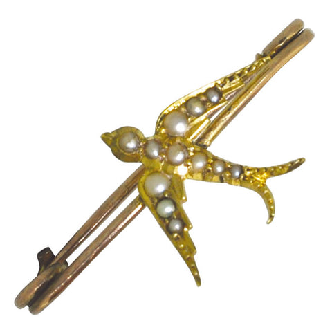 Pearl Bird Brooch