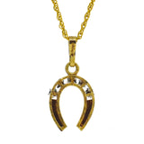 Sapphire & Diamond Horse Shoe Necklace