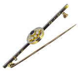 Sapphire & Pearl Stock Pin