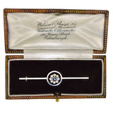 Sapphire & Pearl Stock Pin