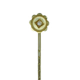 Pearl Scallop Edge Tie Pin