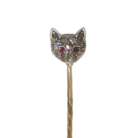 Diamond Fox Stick Pin