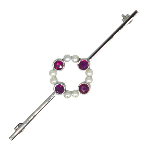 Ruby & Pearl Stock Pin