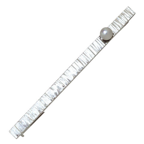 Silver & Pearl Stock Pin
