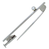 Silver & Pearl Stock Pin