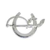 silver horse shoe brooch