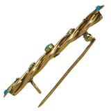 Turquoise & Pearl Stock Pin