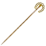 Pearl Horse Shoe Tie Pin