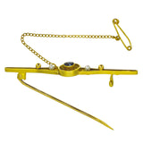 Sapphire & Pearl Stock Pin