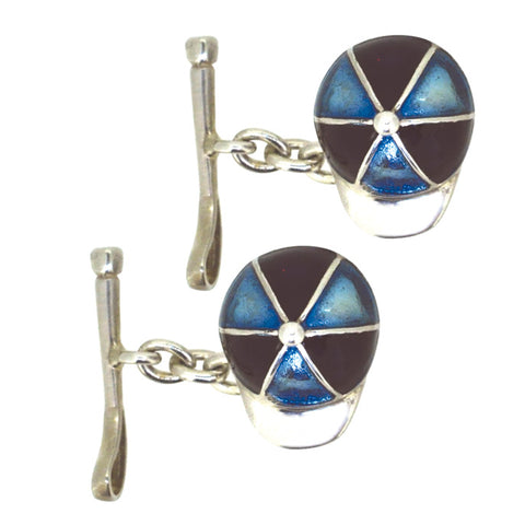 Cap and Whip Enamel Cuff Links