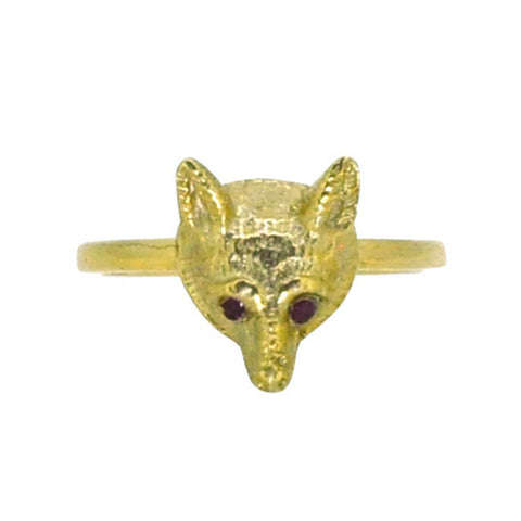 Fox Head Ring