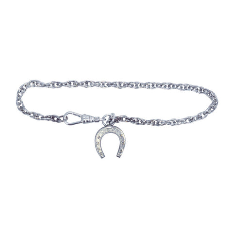 Silver Horse Shoe Charm Bracelet