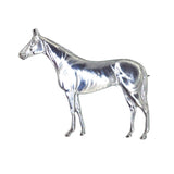vintage silver horse brooch