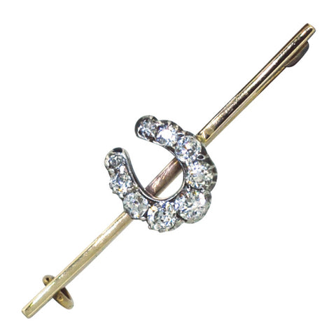 Diamond Horse Shoe Stock Pin