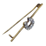 Diamond Horse Shoe Stock Pin
