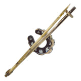 Diamond Horse Shoe Stock Pin