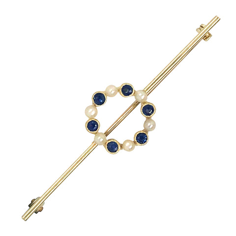 Sapphire & Pearl stock Pin