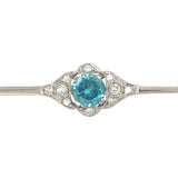 Diamond & Blue Zircon Stock Pin