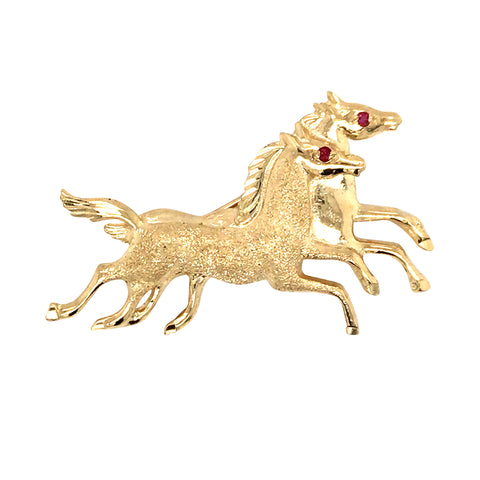 Horses Brooch