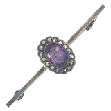 Amethyst & Marcasite Stock Pin