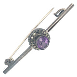 Amethyst & Marcasite Stock Pin