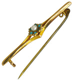 Pearl & Turquoise Stock Pin