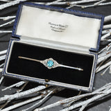 Diamond & Blue Zircon Stock Pin