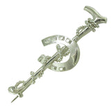 Vintage Silver Horse Shoe Stock Pin