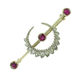 Victorian Diamond and Ruby Stock Pin