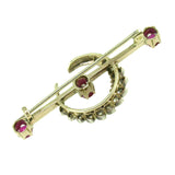 Victorian Diamond and Ruby Stock Pin