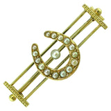 Pearl Horse Shoe Stock Pin